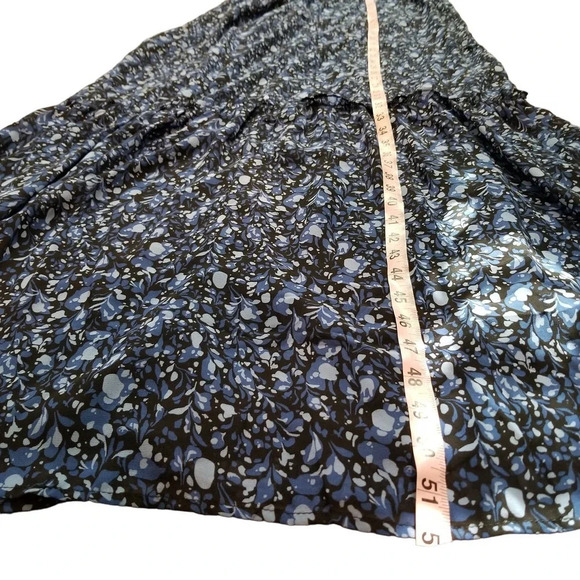 Collective Concepts Womens Maxi One Shoulder Floral Dress S Blue Tiered new - Picture 9 of 11